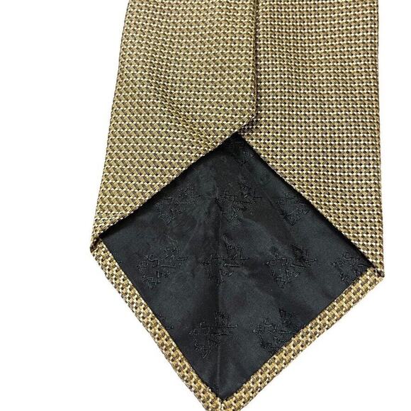Jos A Bank Signature Collection Mens 100% Silk Gold Mens Neck Tie 59" x 4" - Picture 14 of 16
